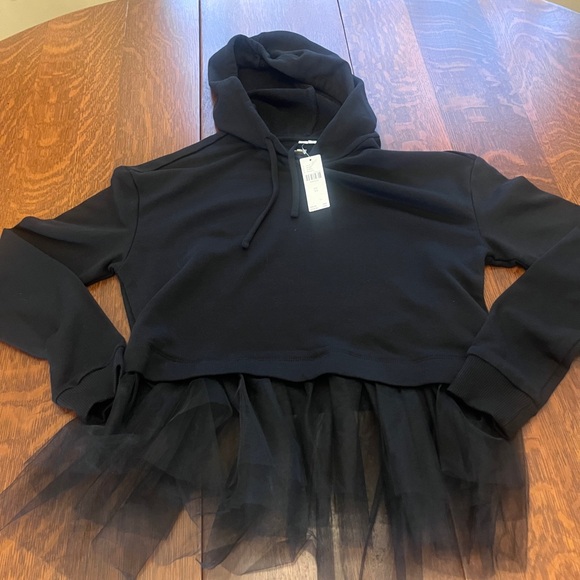 Pilcro Tulle-Hem Hoodie NWT XS - Picture 5 of 8